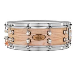 Pearl MCCA1450S/C1000 Music City Custom Solid Ash 14"x5" Snare Drum, Natural