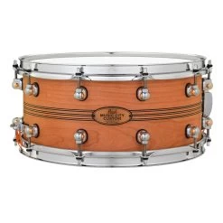 Pearl MCCC1465S/C1004 Music City Custom Solid Shell Cherry 14"x6.5" Snare Drum W/ Boxwood-Rose TriBand Inlay