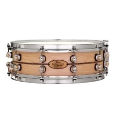 Pearl MCCM1450S/C1001 Music City Custom Solid Shell Maple 14"x5" Snare Drum W/ Kingwood Center Inlay