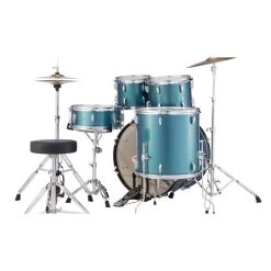 Pearl RS525SC/C 5-Piece Roadshow Drum Kit W/ Hardware And Cymbals, Aqua Blue Glitter -Musical Instrument Shop pearl rs525sc 703 kit 3