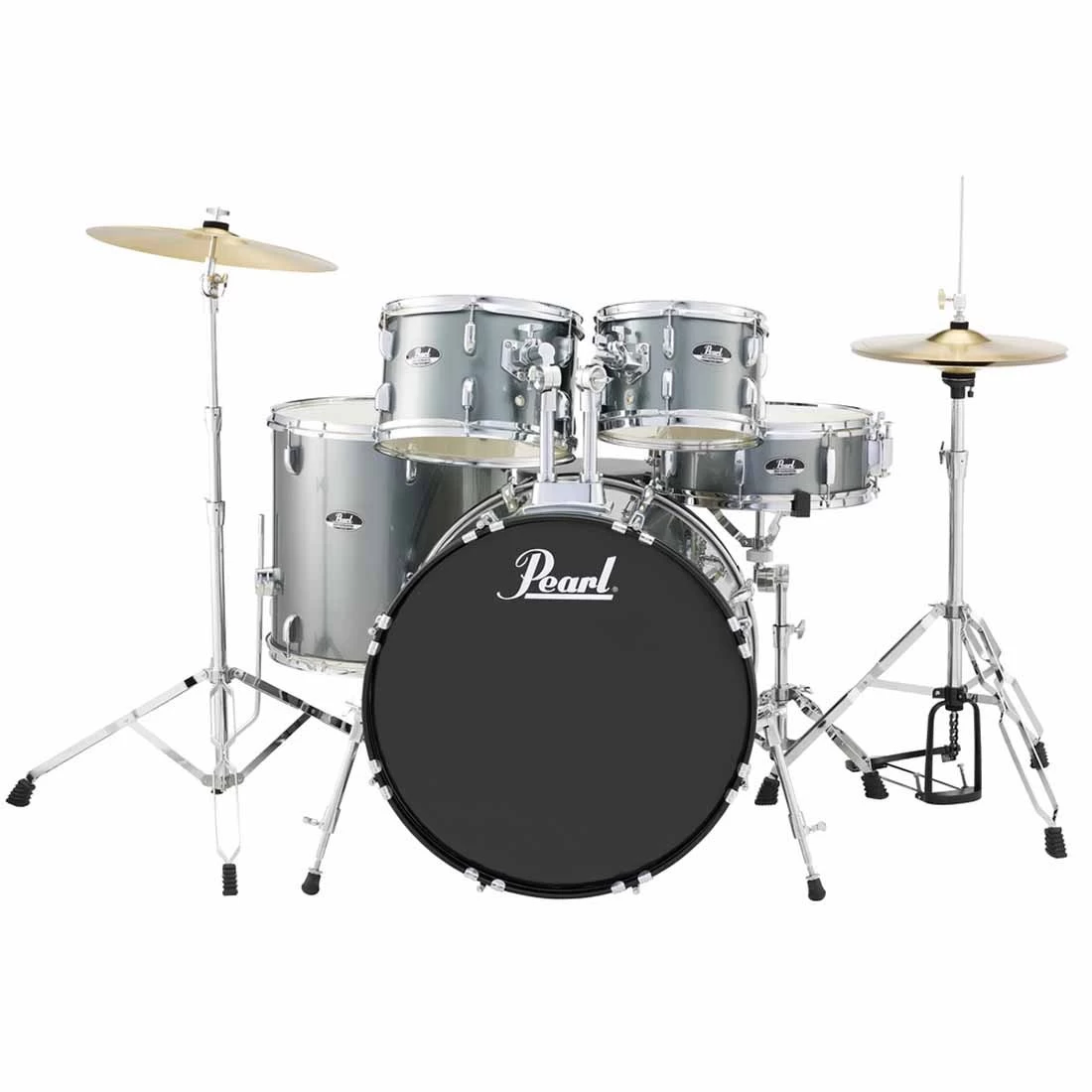 Pearl RS525SC/706 5-Piece Drum Set / Kit W/ Hardware & Cymbals, Charcoal Metallic 3 Pearl RS525SC/706 5-Piece Drum Set / Kit W/ Hardware & Cymbals, Charcoal Metallic