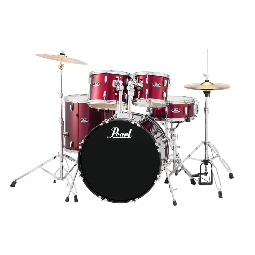 Pearl Drums RS525SC/C Roadshow 5pc Drumkit W/ Hardware, Cymbals, Accessories, Red Wine 3 Pearl Drums RS525SC/C Roadshow 5pc Drumkit W/ Hardware, Cymbals, Accessories, Red Wine