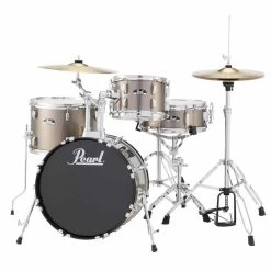 Pearl RS584C/707 4-Piece Drum Set / Kit W/ Hardware & Cymbals, Bronze Metallic