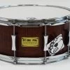 Pork Pie Percussion 6.5'' X 14'' Snare Drum, 5-Ply Hickory Fiddleback, Rosewood Satin -Musical Instrument Shop ppp pp6514jpsn hick 1