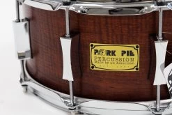 Pork Pie Percussion 6.5'' X 14'' Snare Drum, 5-Ply Hickory Fiddleback, Rosewood Satin -Musical Instrument Shop ppp pp6514jpsn hick 4