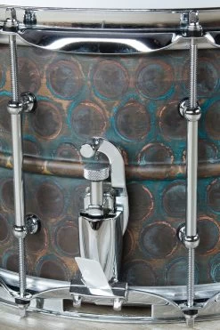 Pork Pie Percussion Patina Brass Snare Drum, Bubble Finish (8 X 14") 13 Pork Pie Percussion Patina Brass Snare Drum, Bubble Finish (8 X 14") -Musical Instrument Shop ppp pp8x14pb bb 0