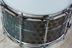 Pork Pie Percussion Patina Brass Snare Drum, Bubble Finish (8 X 14") 11 Pork Pie Percussion Patina Brass Snare Drum, Bubble Finish (8 X 14") -Musical Instrument Shop ppp pp8x14pb bb 1