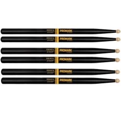 3 Pairs Of ProMark R5AAG Rebound 5A Active Grip Acorn Drum Sticks