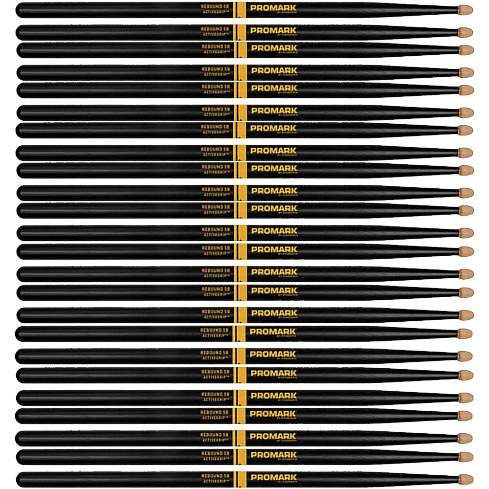 12 Pairs Of ProMark R5BAG Rebound Balance 5B Drumsticks, ActiveGrip, Acorn Wood Tip 3 12 Pairs Of ProMark R5BAG Rebound Balance 5B Drumsticks, ActiveGrip, Acorn Wood Tip
