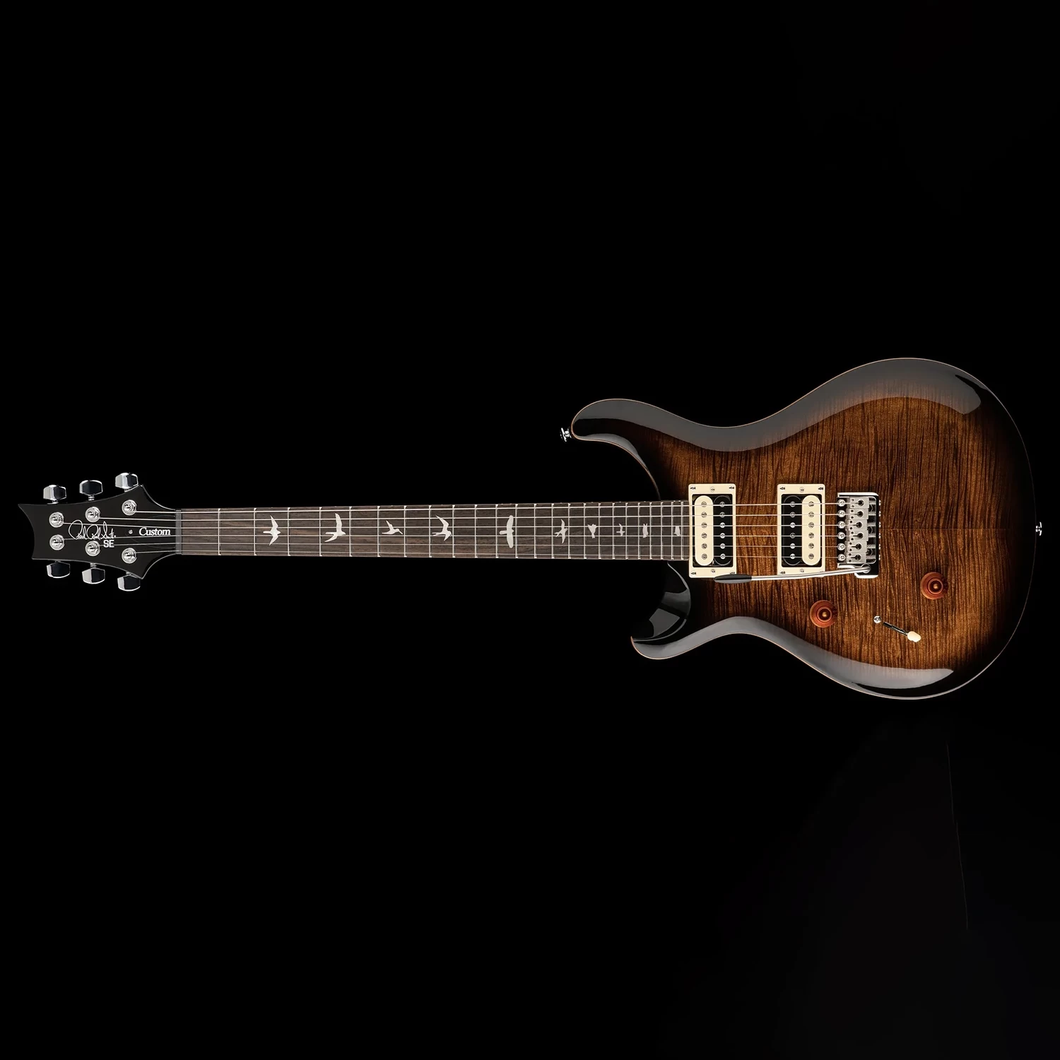 PRS Paul Reed Smith SE Custom 24 "Lefty" Left-Handed Guitar, Rosewood Fretboard, Black Gold Burst 3 PRS Paul Reed Smith SE Custom 24 "Lefty" Left-Handed Guitar, Rosewood Fretboard, Black Gold Burst
