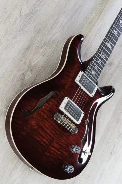 PRS Paul Reed Smith Hollowbody II Guitar, Fire Red Burst, Flame Maple Top And Back -Musical Instrument Shop prs hbii fire