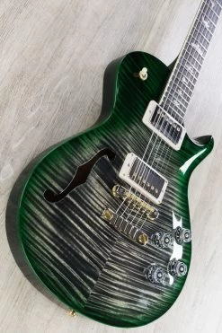 PRS Paul Reed Smith McCarty Singlecut 594 Semi-Hollow 10-Top Guitar, Charcoal Emerald Burst Wrap, Flame Maple, Rosewood 14 PRS Paul Reed Smith McCarty Singlecut 594 Semi-Hollow 10-Top Guitar, Charcoal Emerald Burst Wrap, Flame Maple, Rosewood -Musical Instrument Shop prs mc594 sh charemerald10