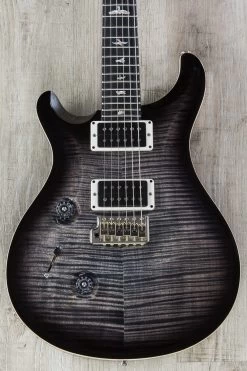 2017 PRS Paul Reed Smith Custom 24 10-Top Left-Handed Guitar, Charcoal Burst, Stained Flame Maple Neck, Ebony Fretboard - 247391