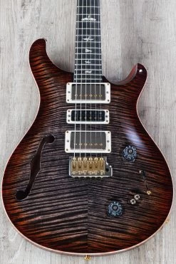 PRS Paul Reed Smith Wood Library Special 22 Semi-Hollow Artist Package Guitar, Charcoal Cherry Burst, African Blackwood Board, Flame Maple Neck - 0274498