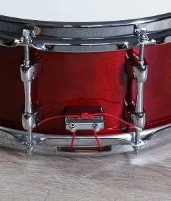 Sakae Birch Snare Drum With Mighty Hoop - Blood (5.5" X 14") -Musical Instrument Shop sakae sd1455bc mh 3