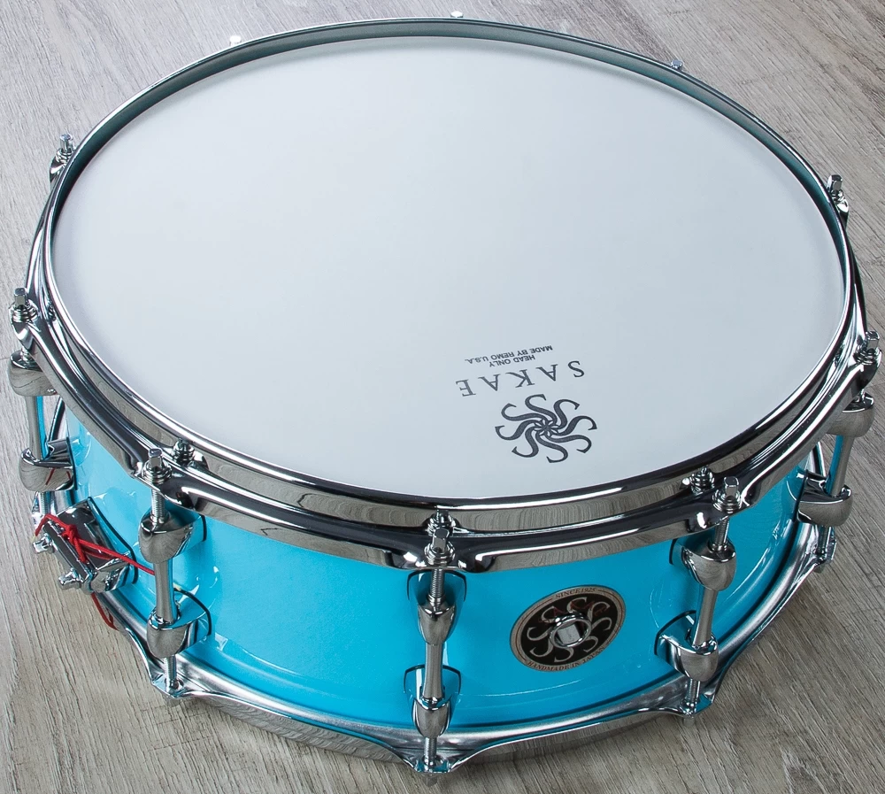 Sakae Birch Snare Drum - Sonic Blue (5.5" X 14") 3 Sakae Birch Snare Drum - Sonic Blue (5.5" X 14")