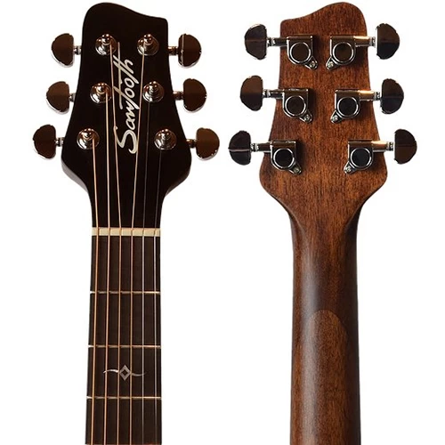 Sawtooth ST-MH-AEP Mahogany Parlor Acoustic Electric Guitar, Satin Finish 6 Sawtooth ST-MH-AEP Mahogany Parlor Acoustic Electric Guitar, Satin Finish - Image 4