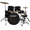 Sawtooth ST-RISE-DS-BLK Full Size Student Drum Set W/ Hardware & Cymbals, Pitch Black -Musical Instrument Shop sawt st rise ds blk 1