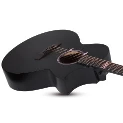 Schecter Machine Gun Kelly Acoustic Electric Guitar, Rosewood Fretboard, Satin Black -Musical Instrument Shop schtr 3739 5