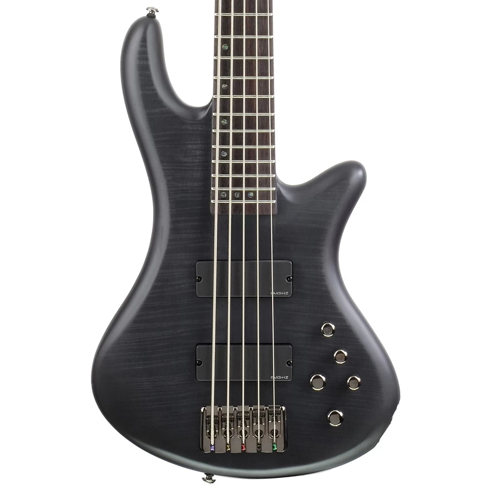 Schecter Guitar Research Stiletto Studio 5-String Electric Bass Guitar - See Thru Black Satin 3 Schecter Guitar Research Stiletto Studio 5-String Electric Bass Guitar - See Thru Black Satin