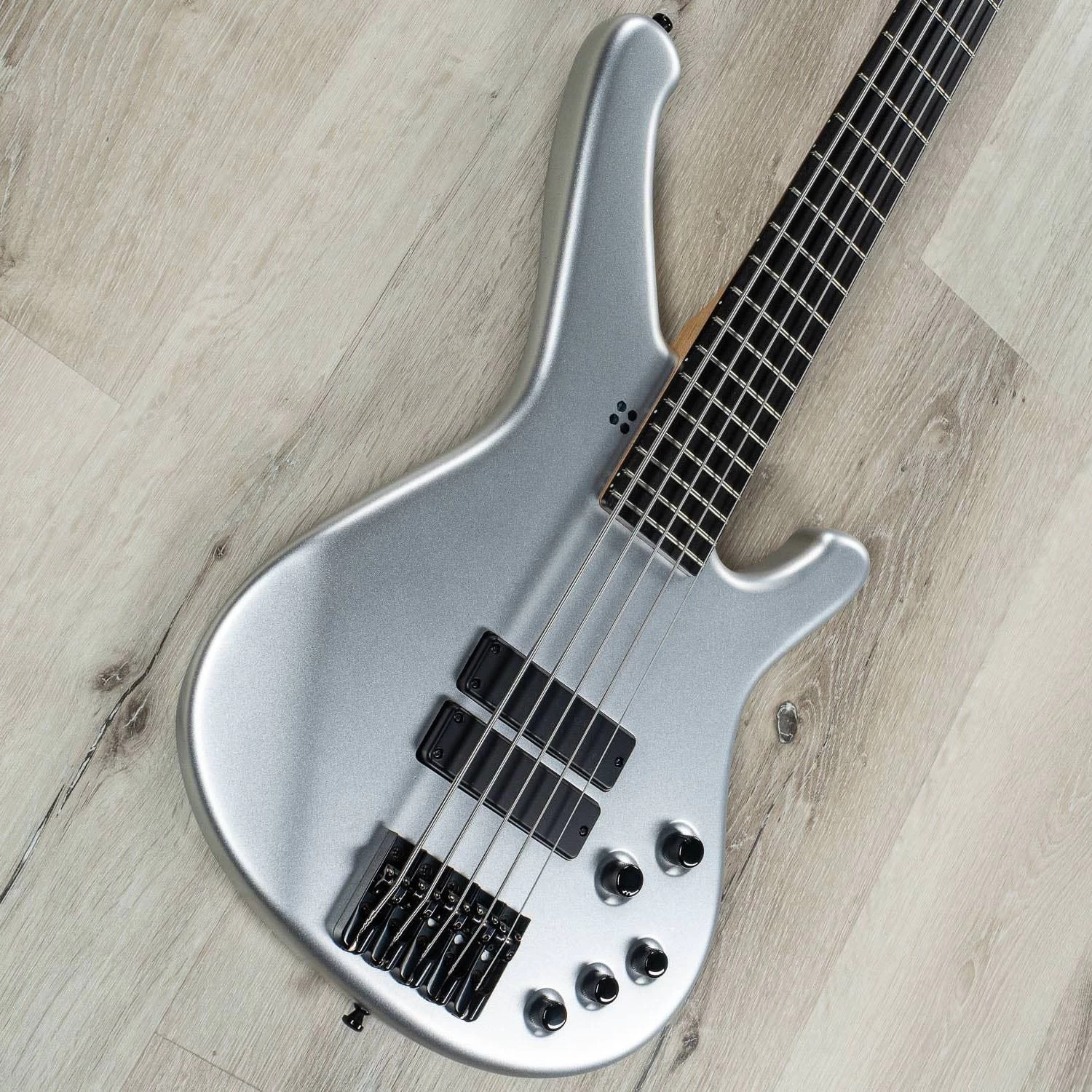 Sandberg Booster 5 5-String Active/Passive Bass, Metallic Silver Custom Color 4 Sandberg Booster 5 5-String Active/Passive Bass, Metallic Silver Custom Color - Image 2