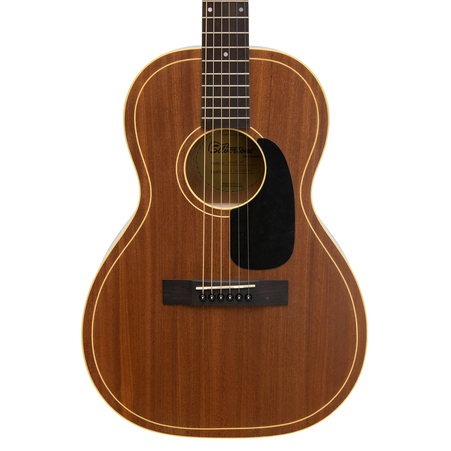 Silvertone 604MH NS Acoustic Guitar, All Mahogany Body, Natural Satin Finish 4 Silvertone 604MH NS Acoustic Guitar, All Mahogany Body, Natural Satin Finish - Image 2