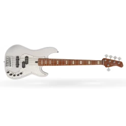 Sire Marcus Miller P8 Swamp Ash J 5-String Bass, White Blonde, Roasted Maple Fretboard