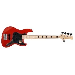 Sire V7 Vintage 2nd Gen Bass Guitar, 5-String, Alder Body, Maple Fretboard, BMR Bright Metallic Red