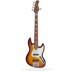 Sire Marcus Miller V8 Swamp Ash J 5-String Bass, Tobacco Sunburst, Roasted Maple Fretboard
