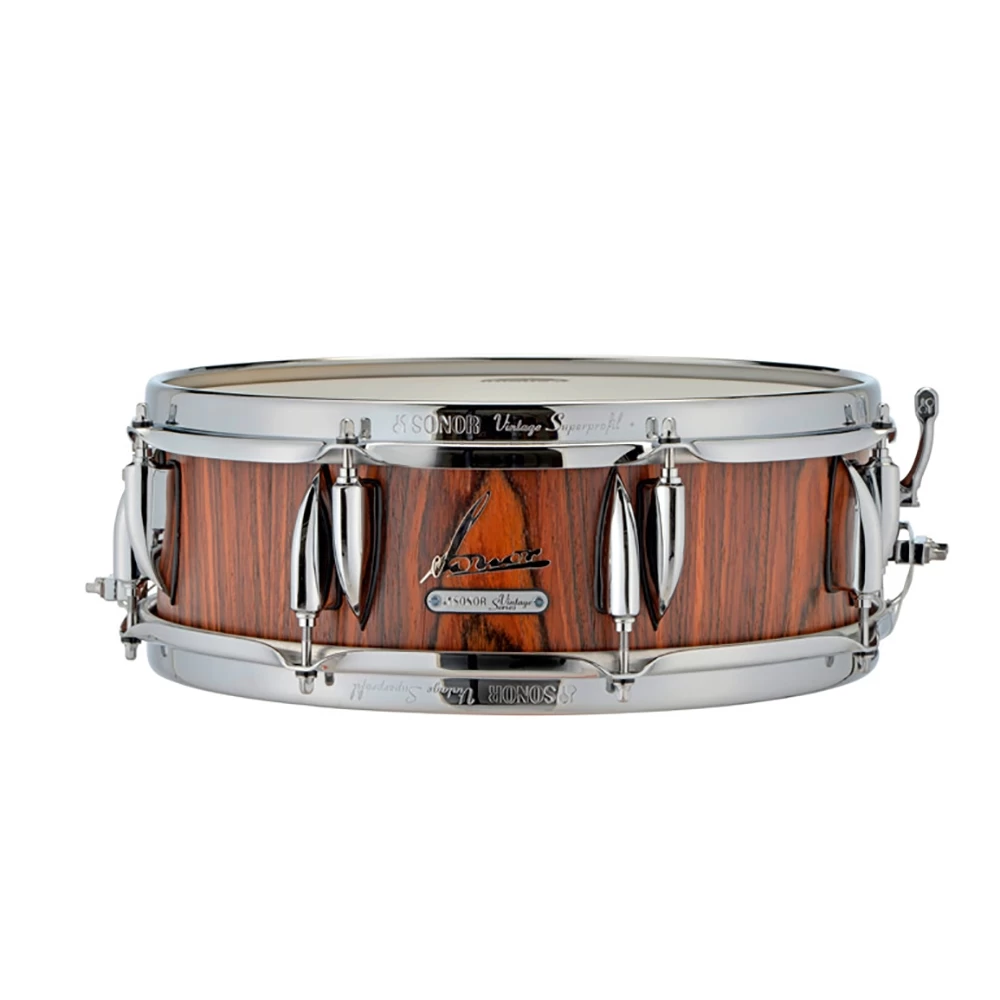 Sonor Vintage Series 14" X 5" Snare Drum, Beech, Rosewood Semi-Gloss 3 Sonor Vintage Series 14" X 5" Snare Drum, Beech, Rosewood Semi-Gloss