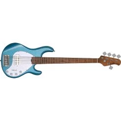 Sterling By Music Man StingRay Ray35 5-String Bass, Roasted Maple Fretboard, Blue Sparkle