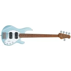 Sterling By Music Man Ray35HH 5-String StingRay5 Bass Guitar, Roasted Maple Fretboard, Daphne Blue