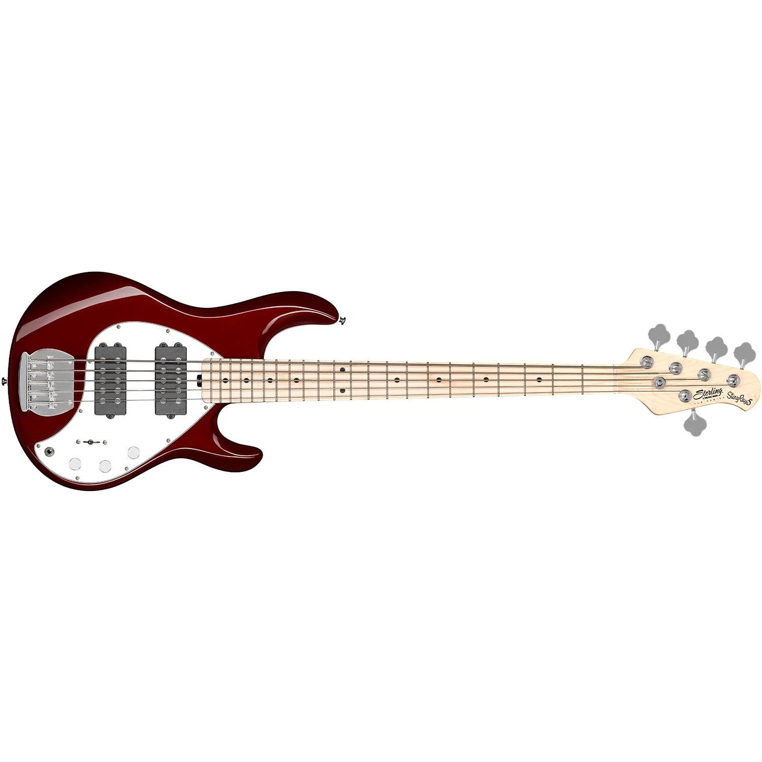 Sterling By Music Man StingRay Ray5HH 5-String Bass, Maple Fretboard, Candy Apple Red 3 Sterling By Music Man StingRay Ray5HH 5-String Bass, Maple Fretboard, Candy Apple Red