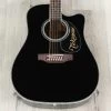 Takamine EF381 DX Acoustic Electric 12-String Guitar, Rosewood Fretboard, Black -Musical Instrument Shop tkmne ef381dx 1 2 1
