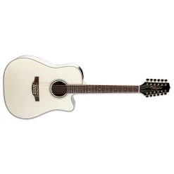 Takamine GD37CE-12 PW 12-String Acoustic-Electric Guitar, Solid Spruce Top, Gloss Pearl White