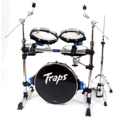 Traps Drums A400 5-Piece Portable Acoustic Drum Set With Hi-Hat Stand And Kick Pedal