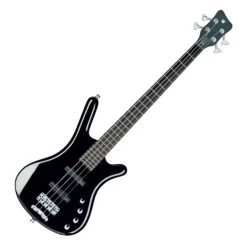 Warwick RockBass Corvette Basic 4-String Active Bass Guitar (Black High Polish Finish)