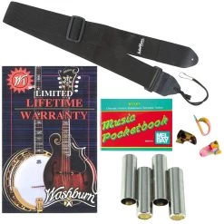 Washburn B8 Banjo Pack With Gig Bag, Pitch Pipe, Finger Picks, Strap, & Instructional Book 9 Washburn B8 Banjo Pack With Gig Bag, Pitch Pipe, Finger Picks, Strap, & Instructional Book -Musical Instrument Shop wash b8k 2