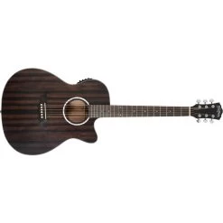 Washburn DFEACE-U Deep Forest Ebony ACE Acoustic Electric Guitar, Striped Ebony