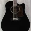 Washburn HD10SCE12B Heritage 10 Series 12-String Acoustic-Electric Guitar - Black