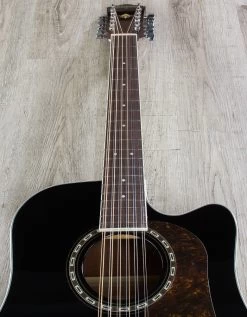 Washburn HD10SCE12B Heritage 10 Series 12-String Acoustic-Electric Guitar - Black -Musical Instrument Shop wash hd10sce12b 6